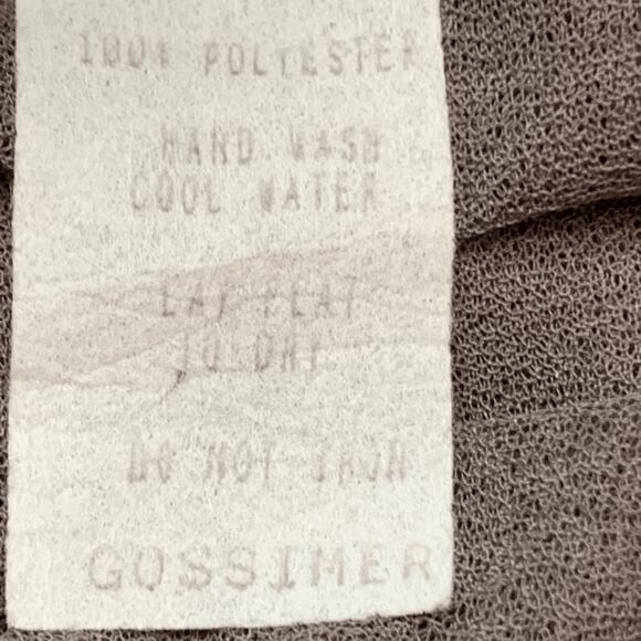 Y2K Ann Ferriday Los Angeles Gossimer Taupe Maxi Skirt Exposed Seam Sheer - Picture 8 of 9